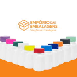 Pote Cápsula 35ml Tampa Rosca Lacre Inviolável – 50 Unidades