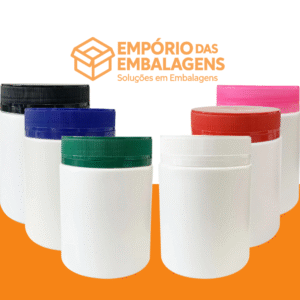 Pote Cápsula 1000ml Tampa Rosca Lacre Inviolável – 10 Unidades