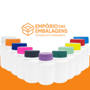 Pote Cápsula 120ml Tampa Rosca Lacre Inviolável – 50 Unidades