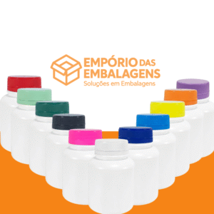 Pote Cápsula 180ml Tampa Rosca Lacre Inviolável – 20 Unidades