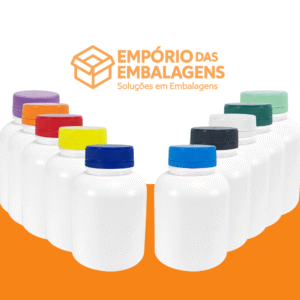 Pote Cápsula 240ml Tampa Rosca Lacre Inviolável – 20 Unidades