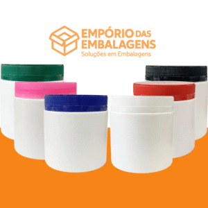 Pote Cápsula 500ml Tampa Rosca Lacre Inviolável – 10 Unidades