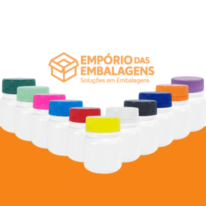 Pote Cápsula 60ml Tampa Rosca Lacre Inviolável – 20 Unidades