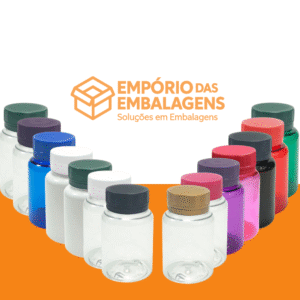Pote Cápsula PET 100ml Tampa Rosca Lacre Inviolável – 20 Unidades