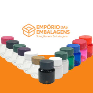 Pote Cápsula PET 50ml Tampa Rosca Lacre Inviolável – 20 Unidades