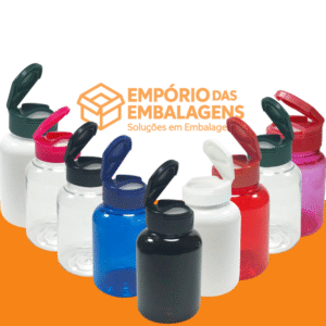 Pote Cápsula PET 150ml Tampa Flip Top – 20 Unidades