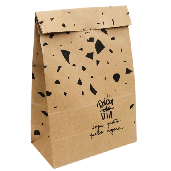 Saco Kraft (22 x 11,5 x 34) Seja Grato – 100 Unidades