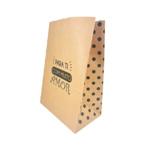 Saco Kraft p/ Delivery ‘Para Ti com Muito Amor’ – 100 Unidades