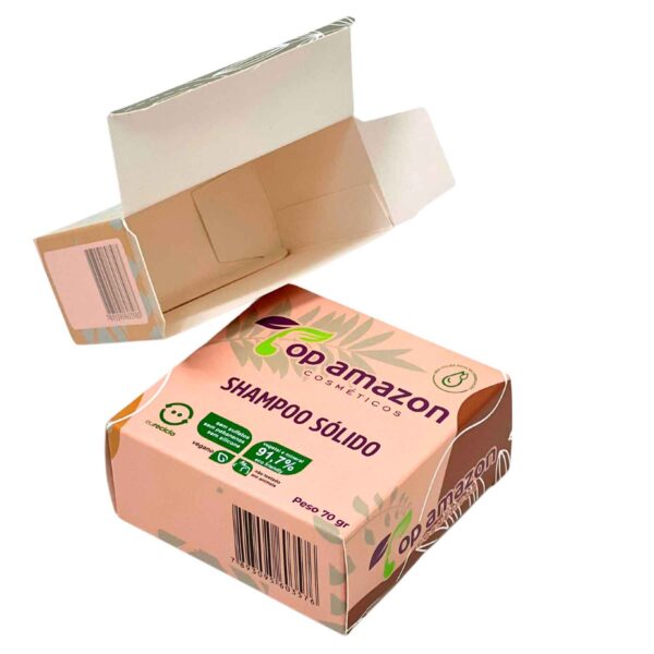 Embalagem para Shampoo em Barra (8 x 8 x 3,6 cm) Personalizada 2