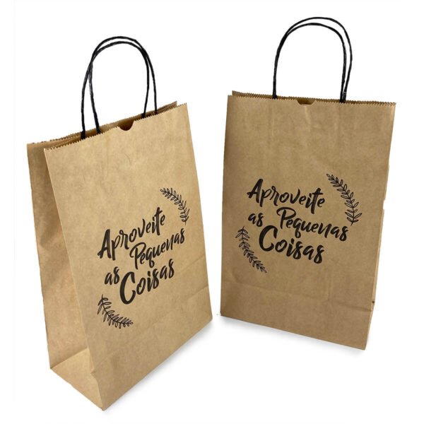 Sacola Kraft c/ alça (22 x 11,5 x 34 cm) Pequenas Coisas – 100 unid 1