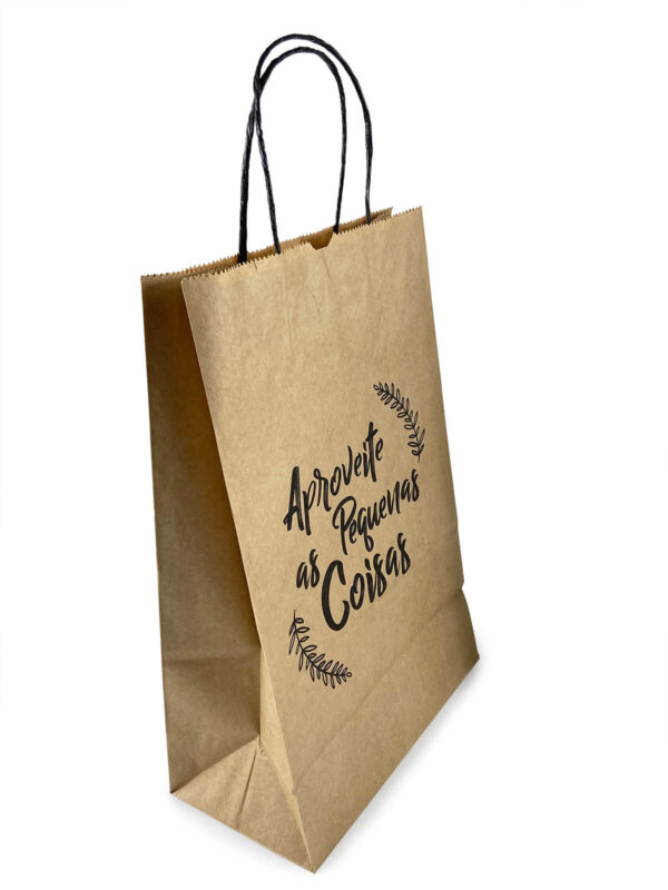 Sacola Kraft c/ alça (22 x 11,5 x 34 cm) Pequenas Coisas – 100 unid 2