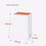 Saco Kraft p/ Delivery (24x14x33cm) Linha Hamburgueria – 100 Unidades 5