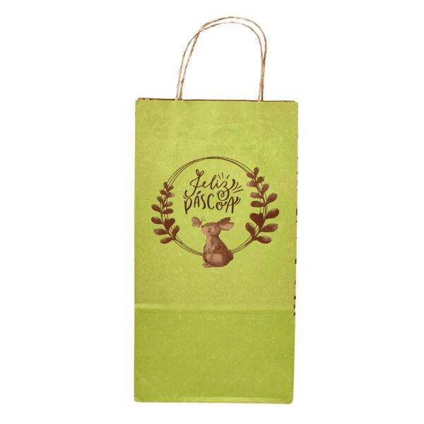 Sacola Kraft Pascoa Charme (18 x 10,5 x 26 cm) – 100 Unidades 3