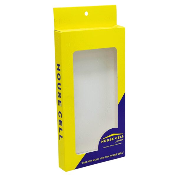 Embalagem p/ capinha de Celular c/ Visor Vazado (10 x 2 x 19 cm) Personalizada 5